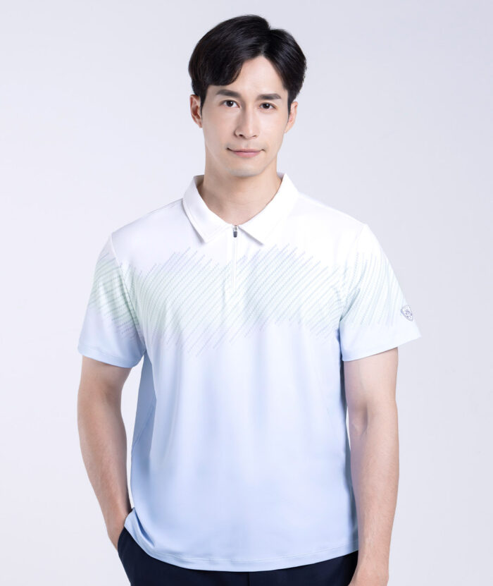 抗UV-Apex銀纖維印花POLO上衣-男