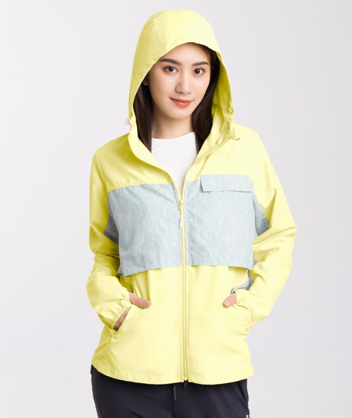 抗UV-Suptex清涼防蚊環保印花透氣連帽外套-女