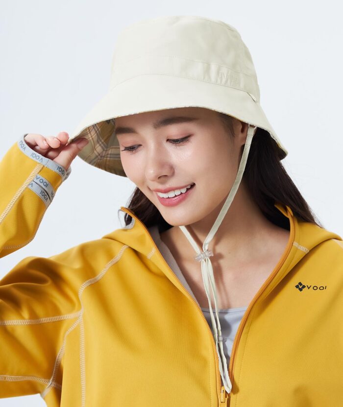 抗UV-環保防潑水雙面戴漁夫帽-女