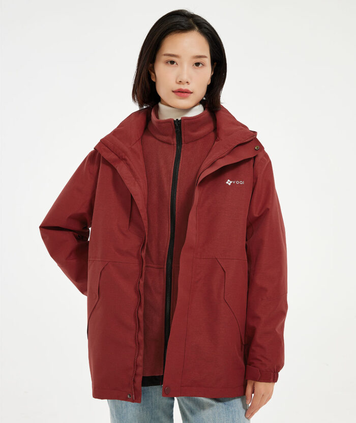 防水保暖兩件式外套-帽可拆