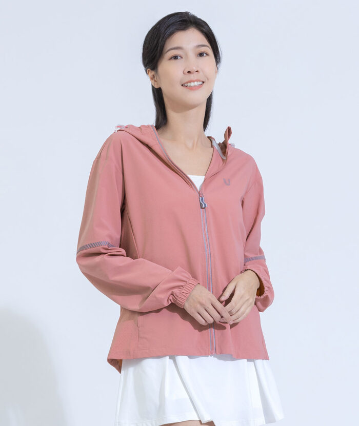 抗UV-Suptex清涼彈性反光透氣連帽外套-女