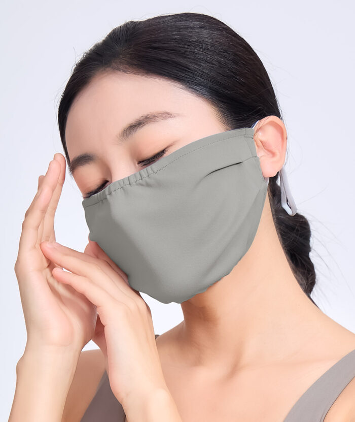 抗UV-Apex涼感透氣輕便口罩 - 石灰色#04, F