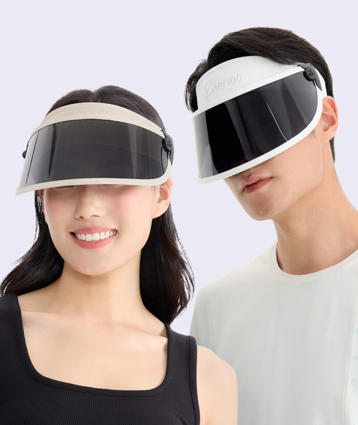 抗UV-時尚短版遮陽美容面罩-髮箍型