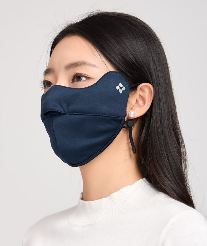 石墨烯恆溫舒絨支撐透氣護眼角口罩 - 靛藍色#68, F