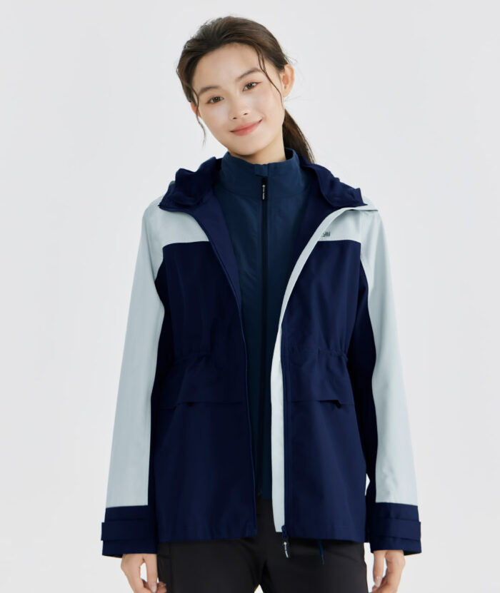 防水透濕環保兩件式修身外套-女