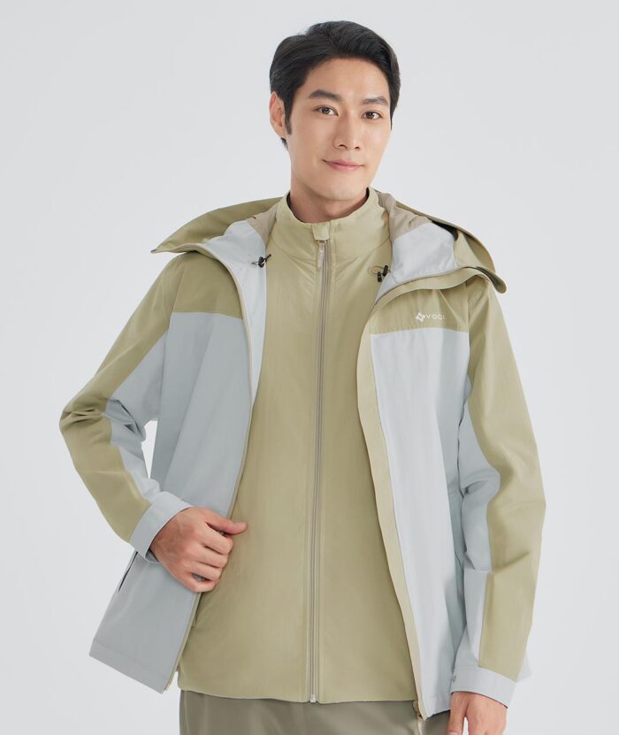 防水透濕環保兩件式外套-男