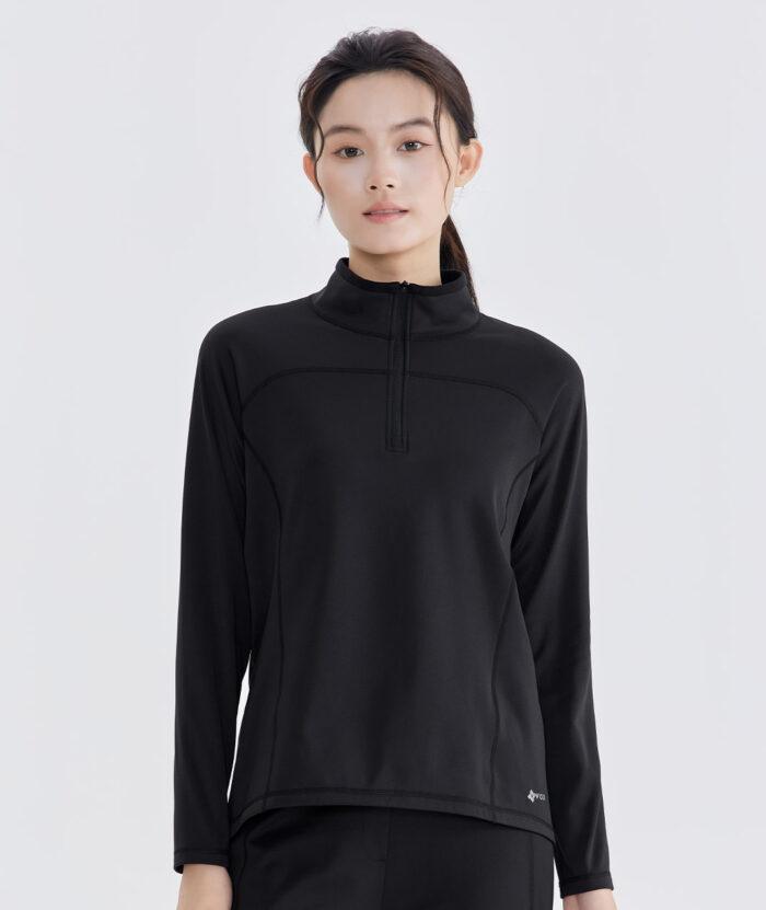 石墨烯恆溫舒絨立領開襟保暖上衣-女