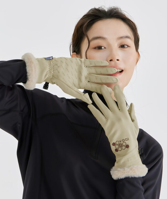 石墨烯恆溫舒絨優雅保暖手套-女