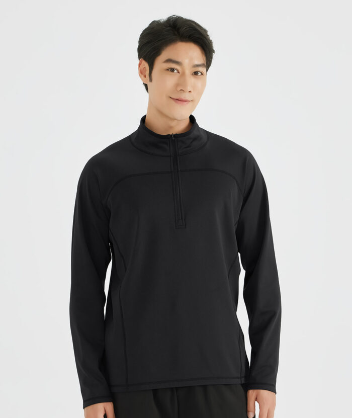 石墨烯恆溫舒絨立領開襟保暖上衣-男