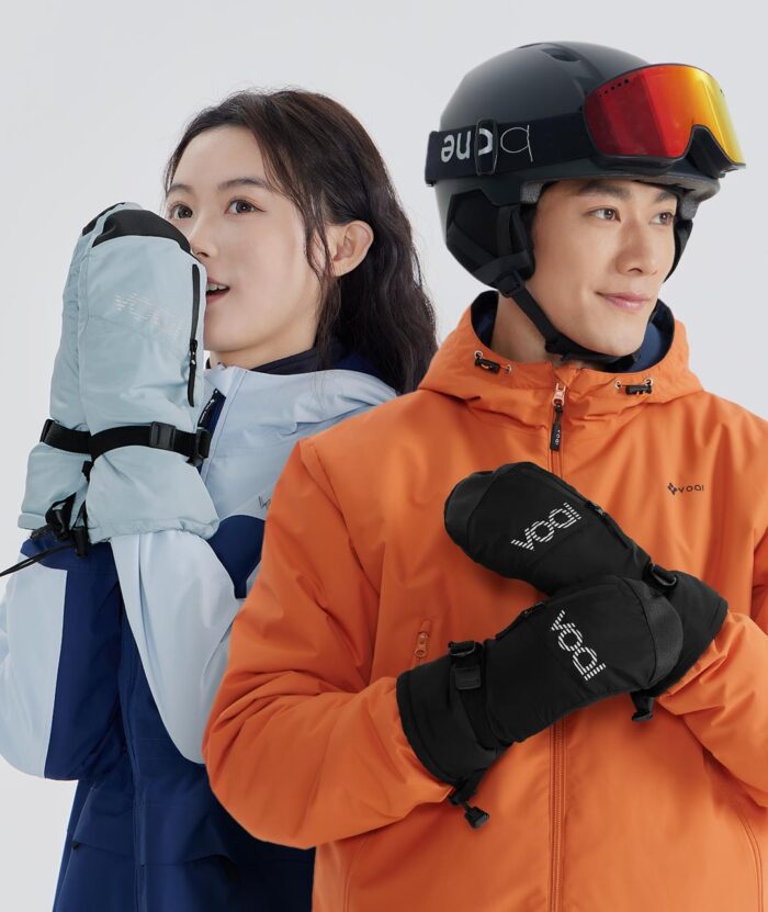 防水保暖可調束口連指手套