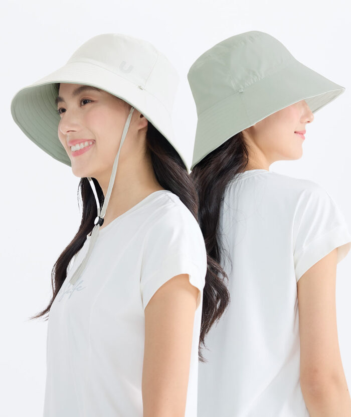 抗UV-Suptex清涼雙面戴漁夫帽 - 極簡灰#02, M