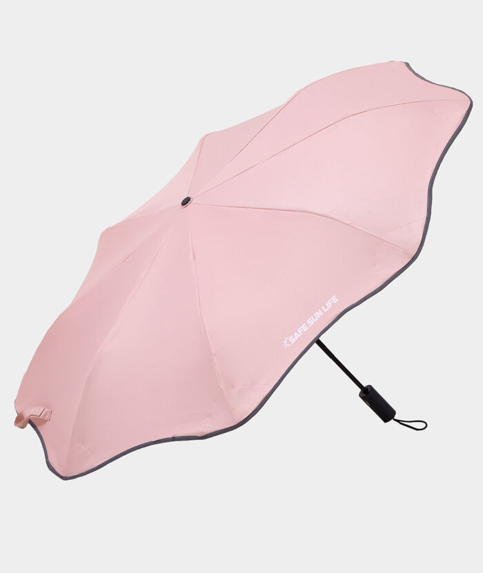 抗UV-晴雨黑膠自動傘-圓角反光