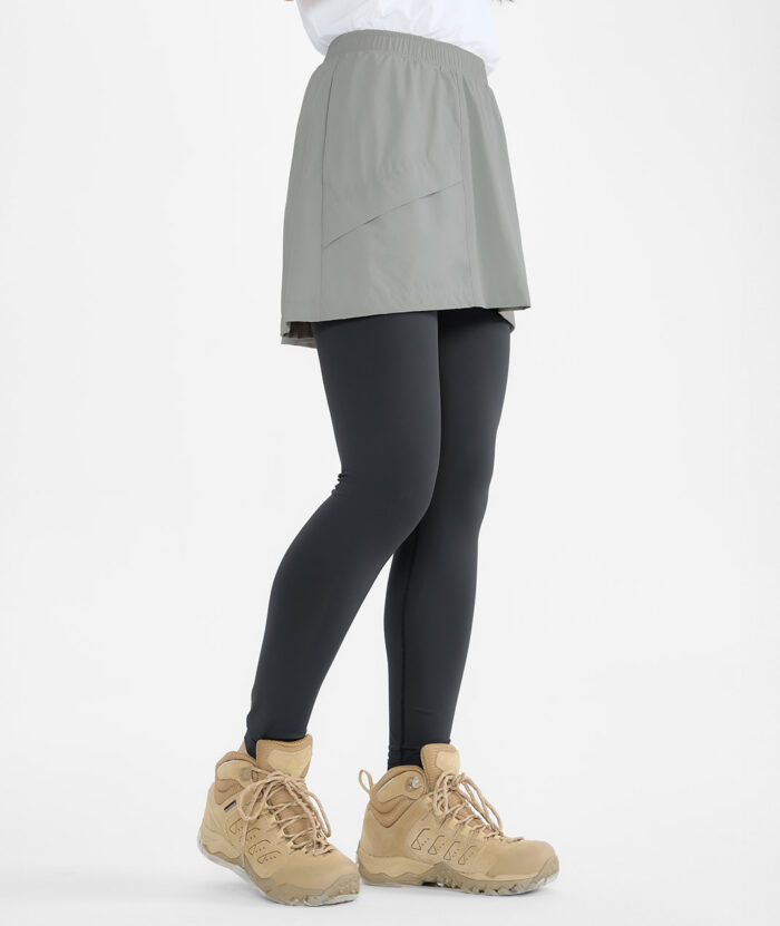 抗UV-Suptex清涼彈性假兩件登山褲裙-女