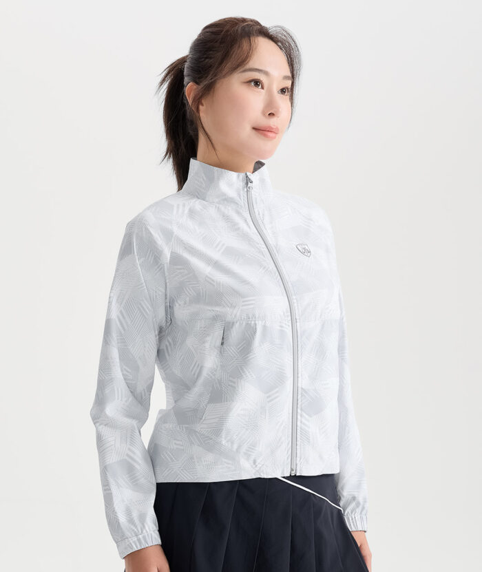 抗UV-Suptex清涼收腰短版立領外套-女