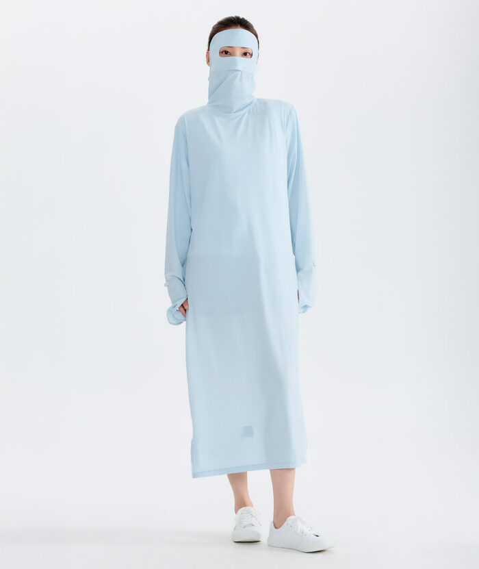 抗UV-Apex涼感保濕兩面穿護臉連帽外套-女