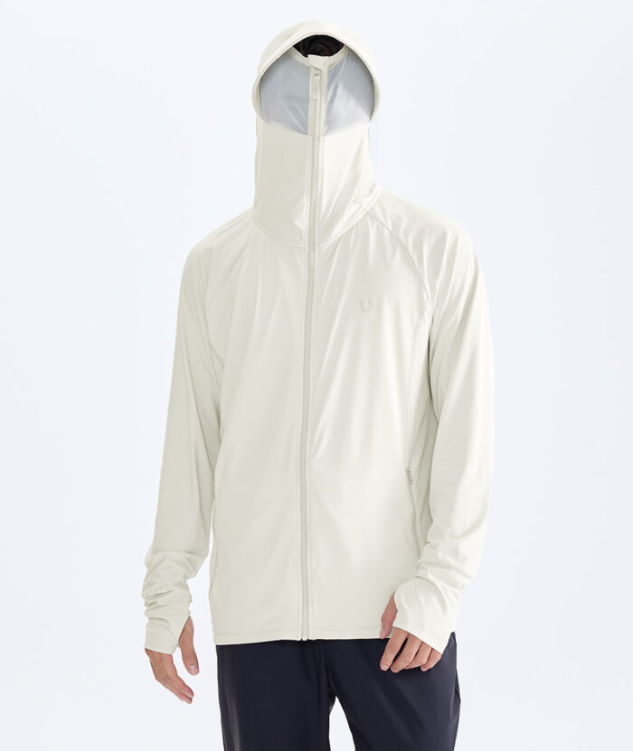 抗UV-Apex涼感彈性透氣全罩連帽外套-男