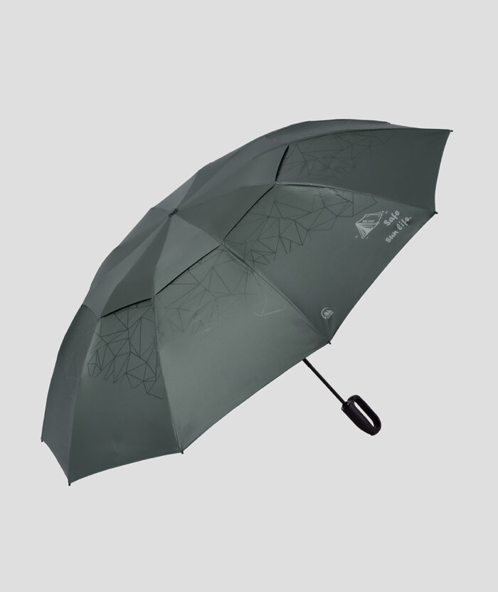 抗UV-晴雨黑膠自動傘-雙層抗風