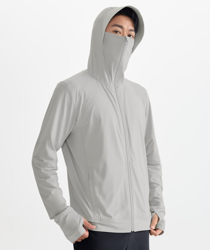 抗UV-Apex涼感保濕口罩連帽外套-男
