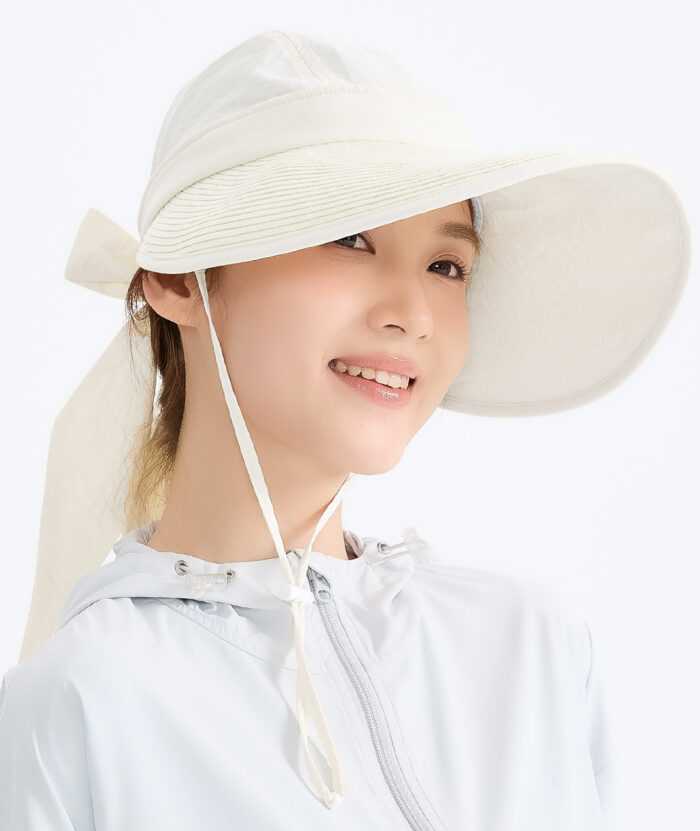 抗UV-防潑水兩用編織帽-女