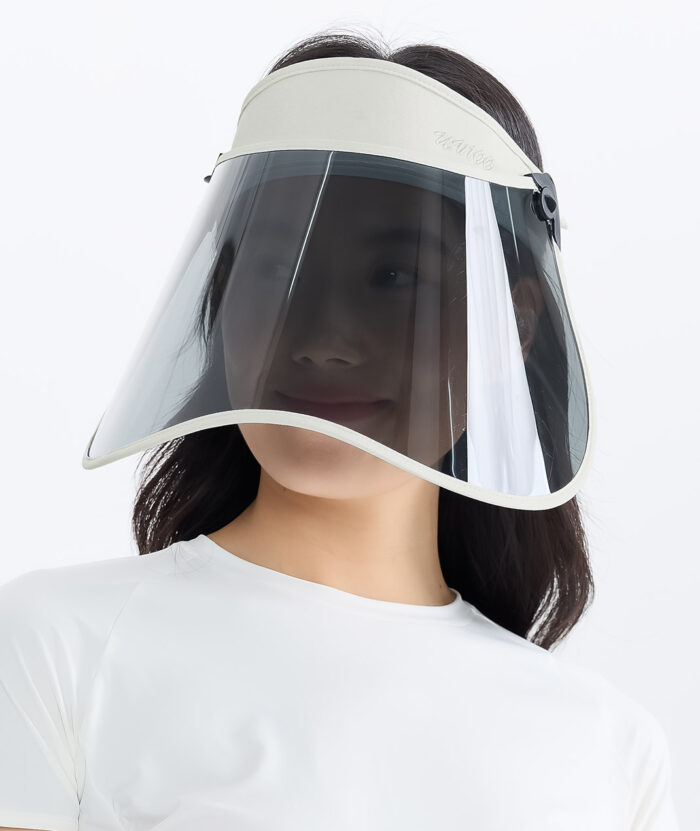 抗UV-Suptex清涼偏光遮陽捲收美容面罩 - 極簡灰#03, F