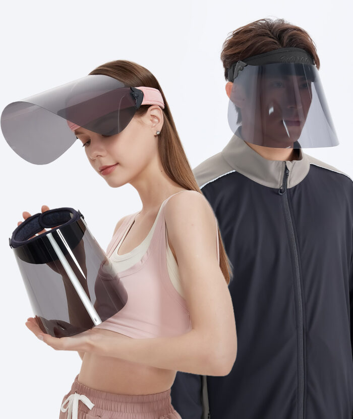 抗UV-遮陽簡約掀式面罩帽