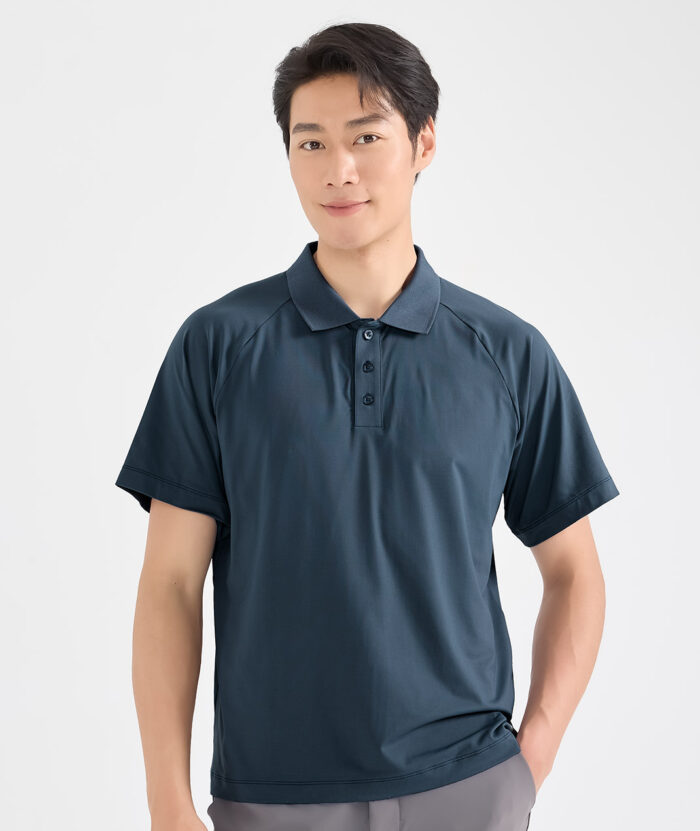 抗UV-Apex涼感彈性修身POLO衫-男