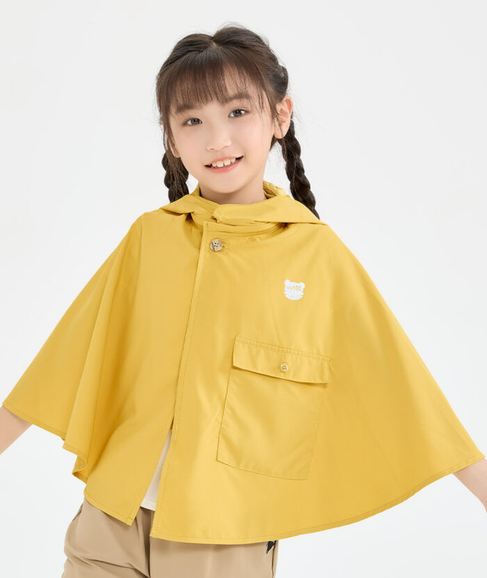 抗UV-Suptex清涼防蚊環保多用途斗篷-童 - 暖陽黃#43, F
