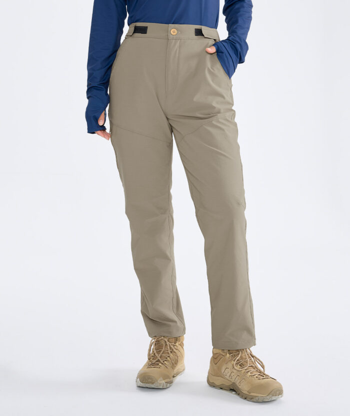 抗UV-Suptex清涼彈性可調腰帶長褲-女