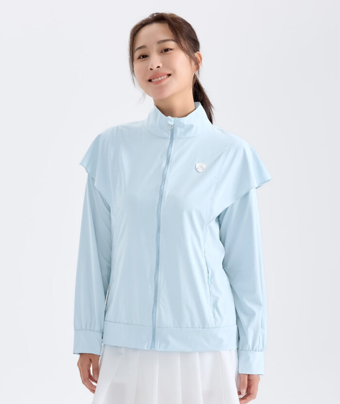 抗UV-Suptex清涼輕彈波浪造型立領外套-女