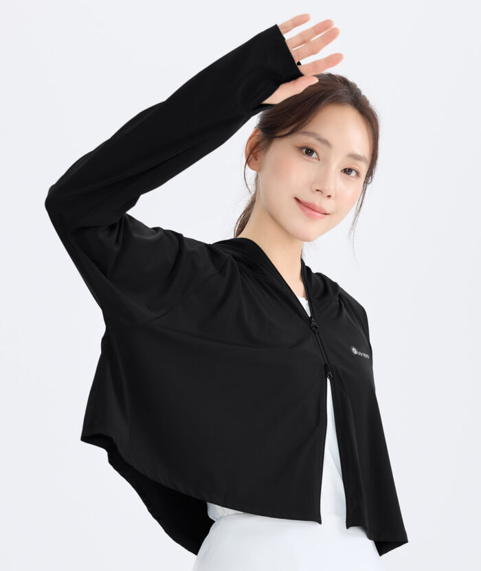 抗UV-Apex超涼感口罩連帽經典披風外套-女