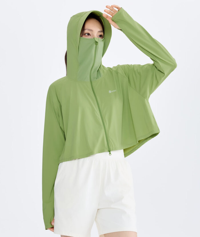 抗UV-Apex超涼感口罩連帽經典披風外套-女