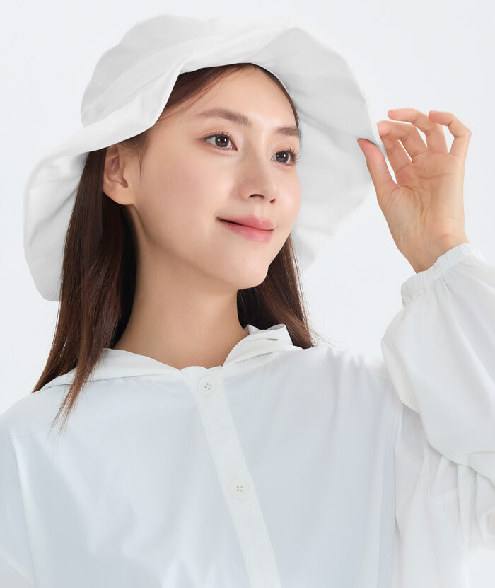 抗UV-Suptex清涼輕彈薄紗蝴蝶結仕女帽