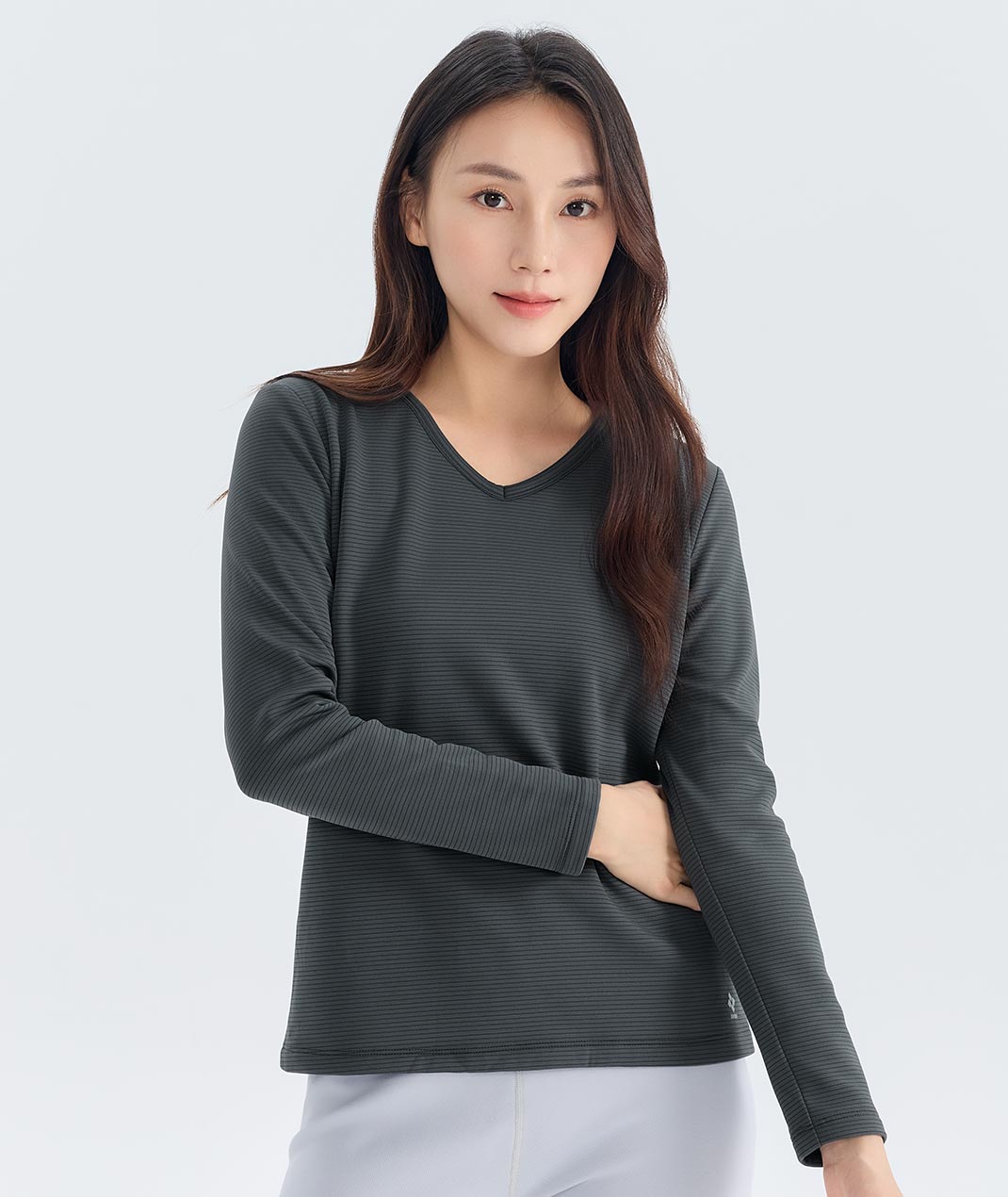 遠紅恆溫導能舒絨V領保暖上衣-女