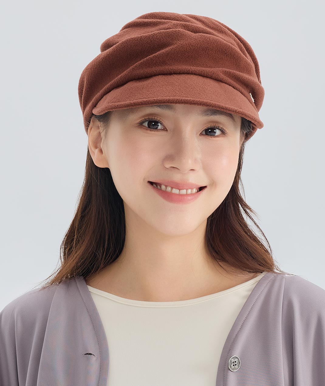 保暖美型貝蕾帽-女